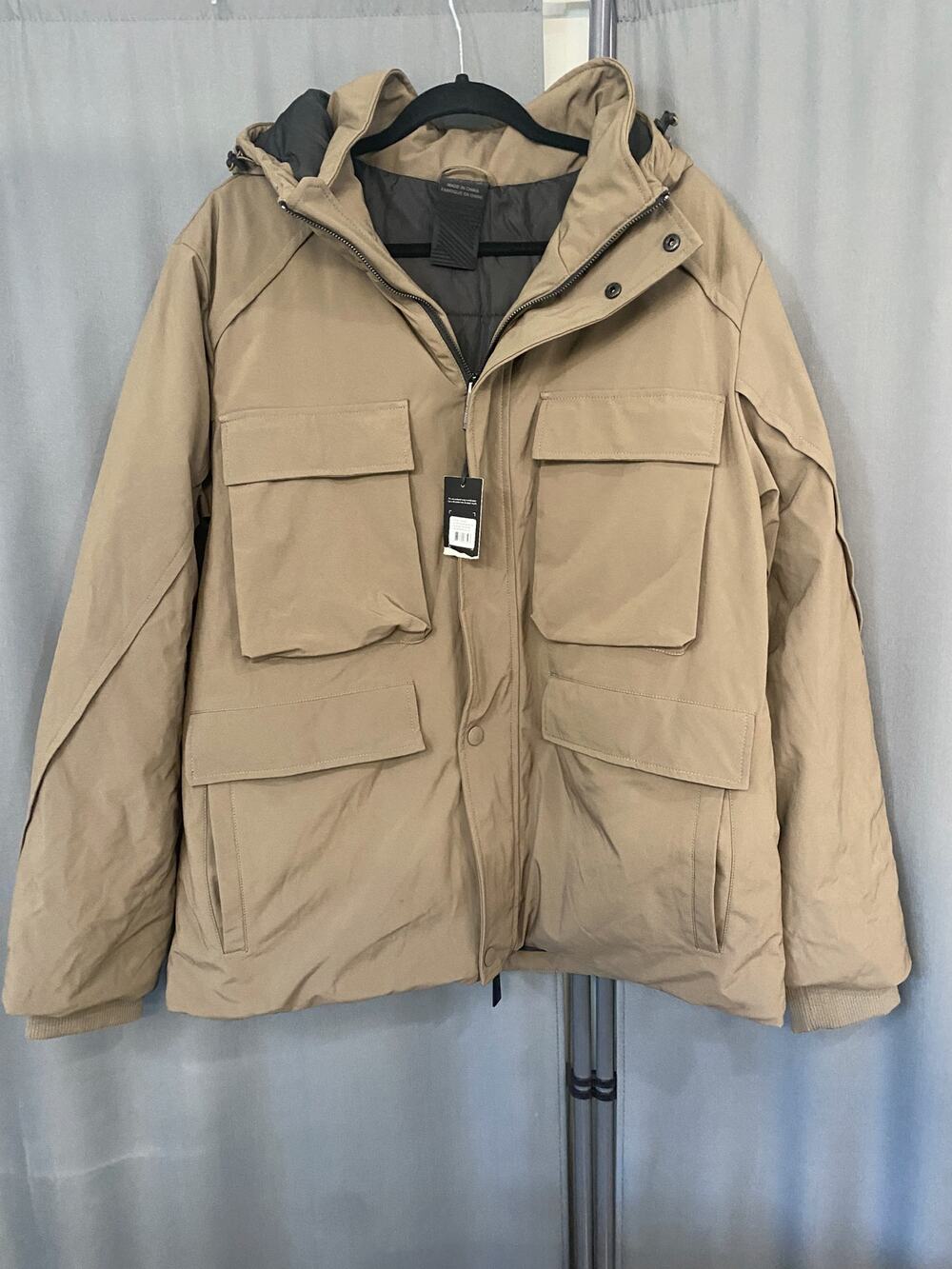 Noize Anders Hooded Men XL Leafless Tree Full Zip Long Sleeve Short Parka Jacket